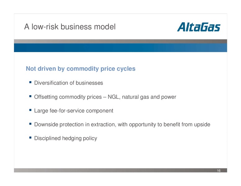 Q2 2008 INVESTOR UPDATE – Altagas Limited – slide 16
