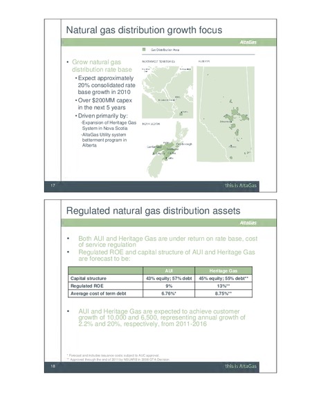 SEPTEMBER 2010 INVESTOR DAY – Altagas Limited – slide 17