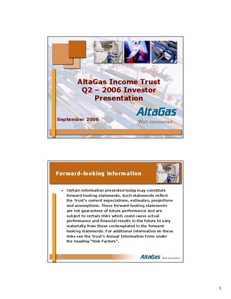 Q2 2006 – Altagas Limited – slide 1