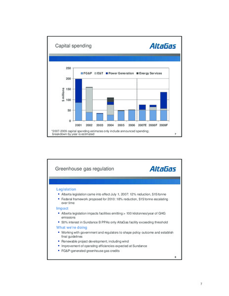 SEPTEMBER 2007 INVESTOR DAY – Altagas Limited – slide 7