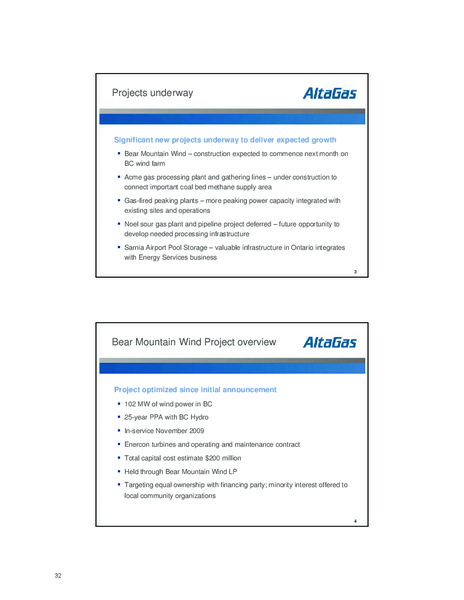 SEPTEMBER 2007 INVESTOR DAY – Altagas Limited – slide 32