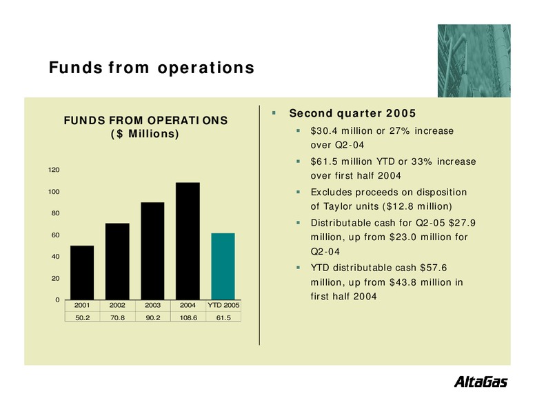Q2 2005 EARNINGS CALL – Altagas Limited – slide 7