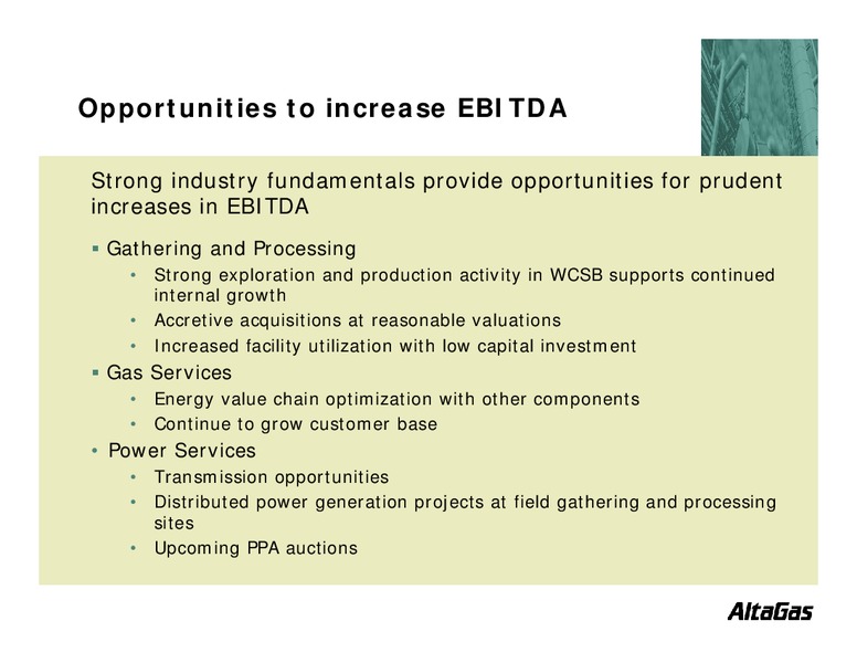 Q2 2005 EARNINGS CALL – Altagas Limited – slide 11
