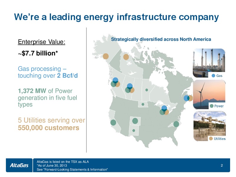 INVESTOR PRESENTATION – Altagas Limited – slide 2