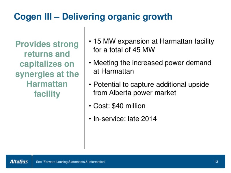 INVESTOR PRESENTATION – Altagas Limited – slide 13