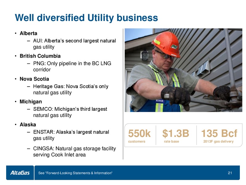 INVESTOR PRESENTATION – Altagas Limited – slide 21