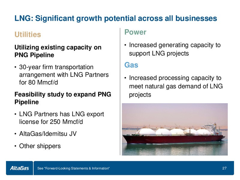 INVESTOR PRESENTATION – Altagas Limited – slide 27