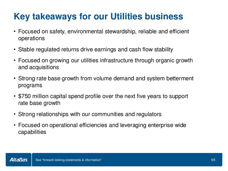 INVESTOR DAY – Altagas Limited – slide 66