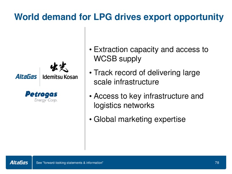 INVESTOR DAY – Altagas Limited – slide 79