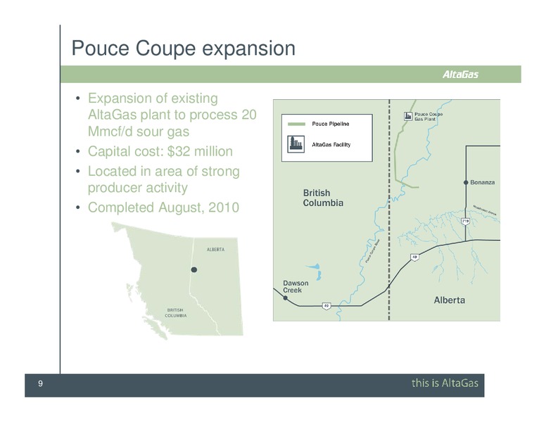 SCOTIA CAPITAL PIPELINE & PROCESSING DAY CONFERENCE – Altagas Limited – slide 9