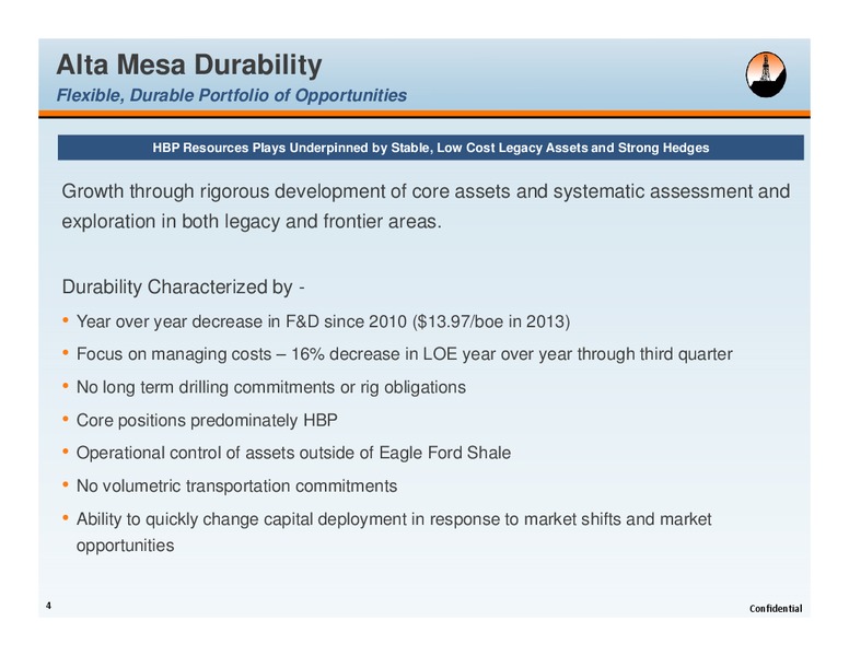 WELLS FARGO ENERGY SYMPOSIUM – Alta Mesa Holdings, Lp – slide 3