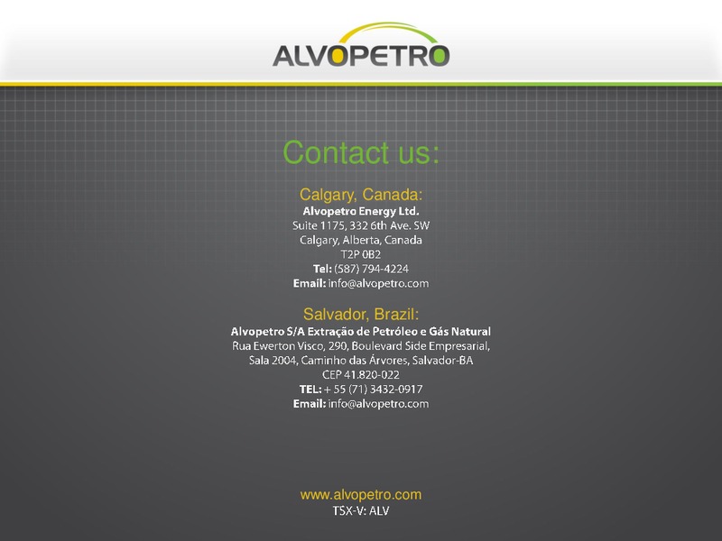 CORPORATE PRESENTATION – Alvopetro Energy Ltd. – slide 17