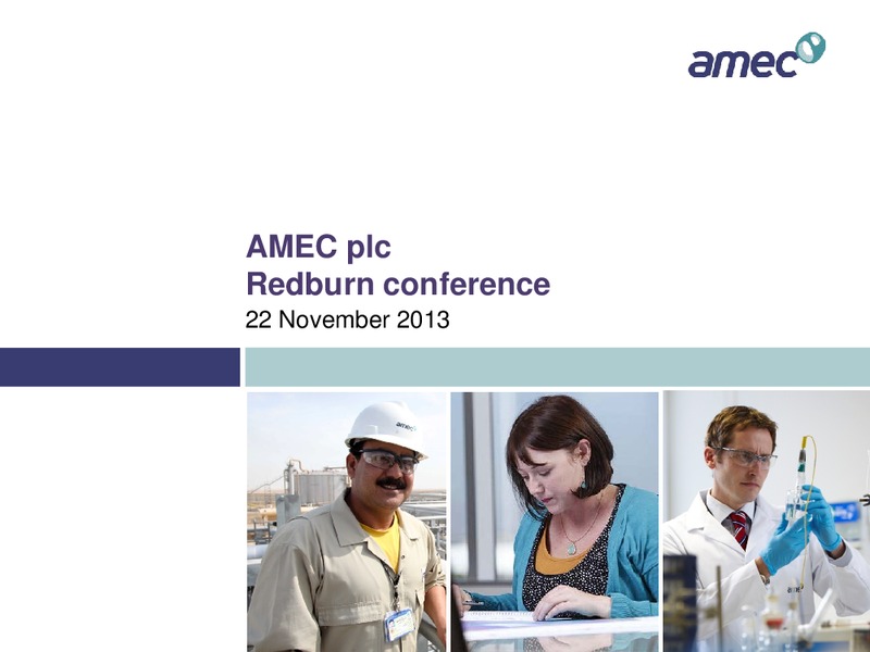 REDBURN CONFERENCE – Amec Plc – slide 1