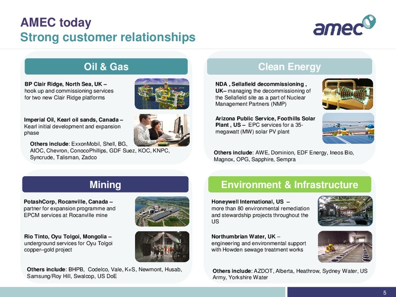 REDBURN CONFERENCE – Amec Plc – slide 5