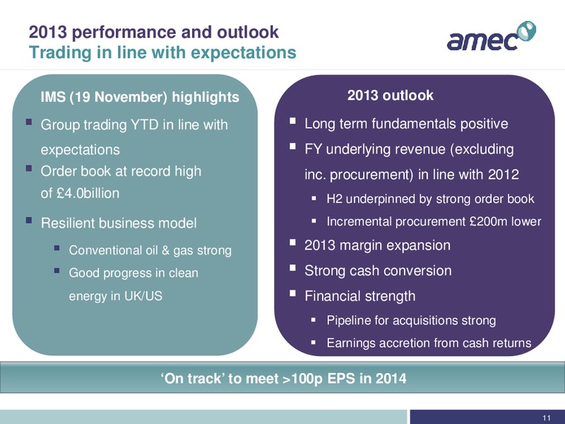REDBURN CONFERENCE – Amec Plc – slide 11