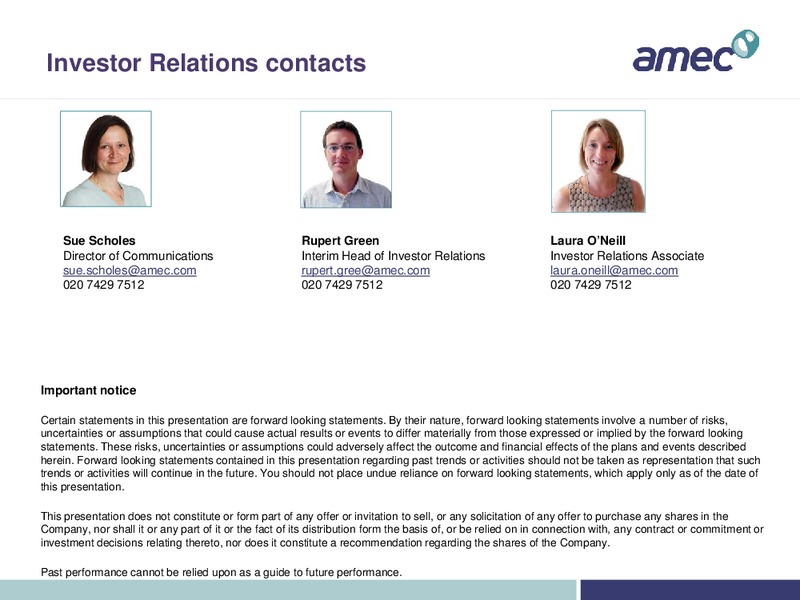 REDBURN CONFERENCE – Amec Plc – slide 35
