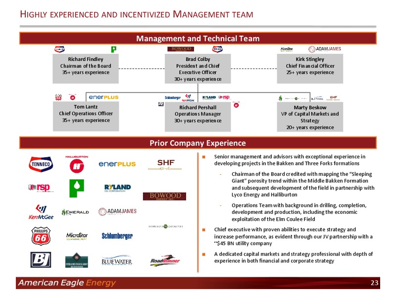 Investor Presentation – American Eagle Energy Corp – slide 22