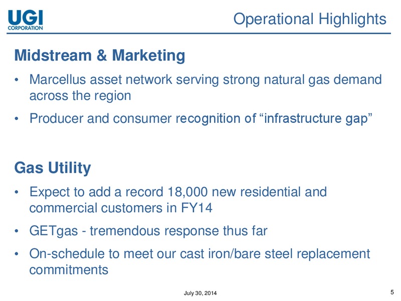 2014 Q3 EARNINGS CONFERENCE CALL – Amerigas Partners Lp – slide 4