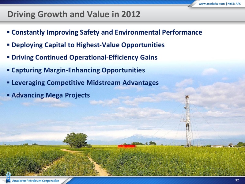 March 2012 Investor Presentation – Anadarko Petroleum Corp – slide 57