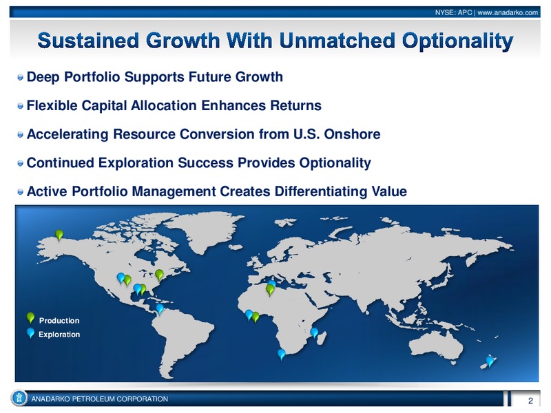 Howard Weil Energy Conference – Anadarko Petroleum Corp – slide 2