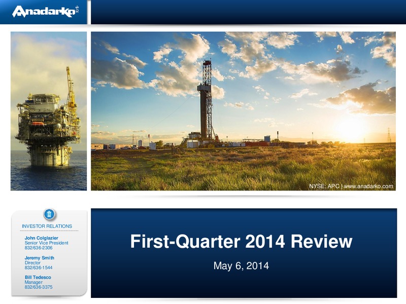 1Q 2014 Review – Anadarko Petroleum Corp – slide 1