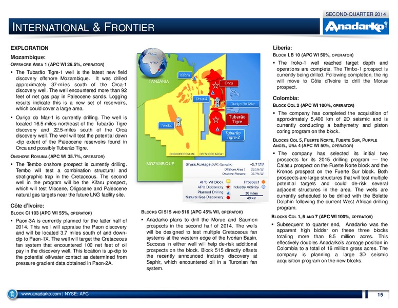 2Q 2014 Operations Report – Anadarko Petroleum Corp – slide 14