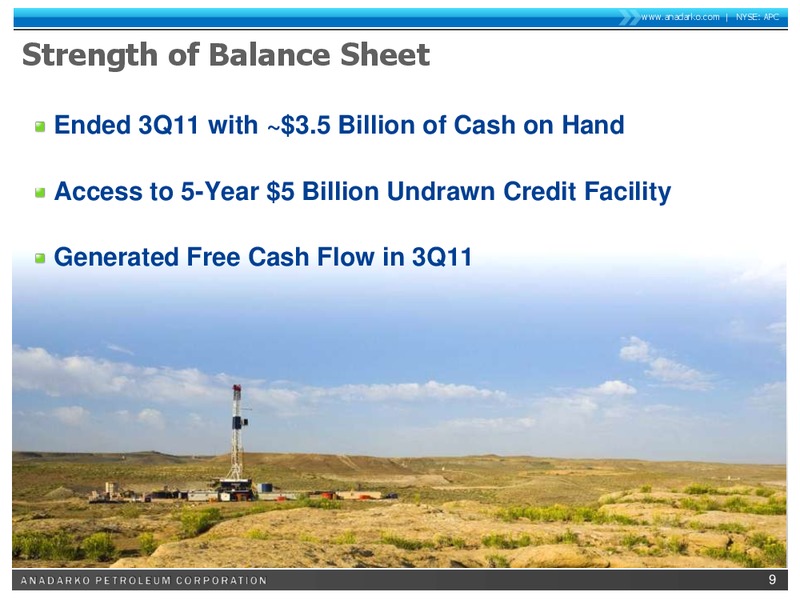 BAML 2011 GLOBAL ENERGY CONFERENCE – Anadarko Petroleum Corp – slide 8