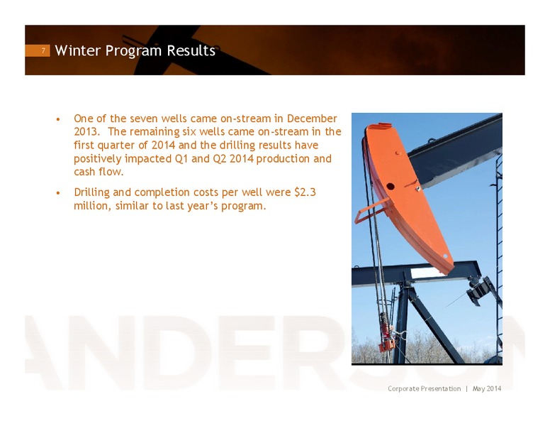 INVESTOR PRESENTATION – Anderson Energy Ltd – slide 6