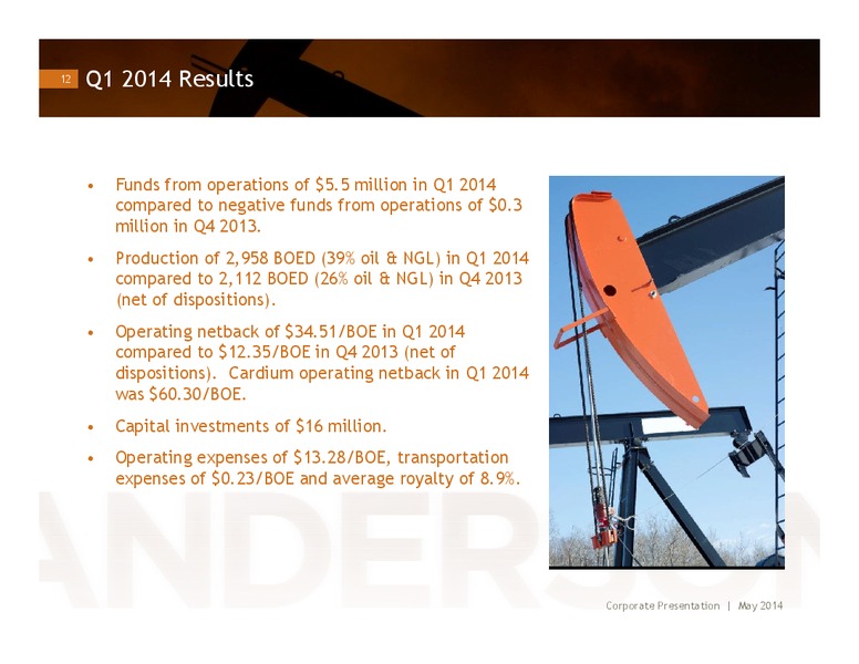 INVESTOR PRESENTATION – Anderson Energy Ltd – slide 11