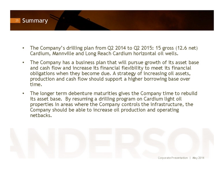 INVESTOR PRESENTATION – Anderson Energy Ltd – slide 24