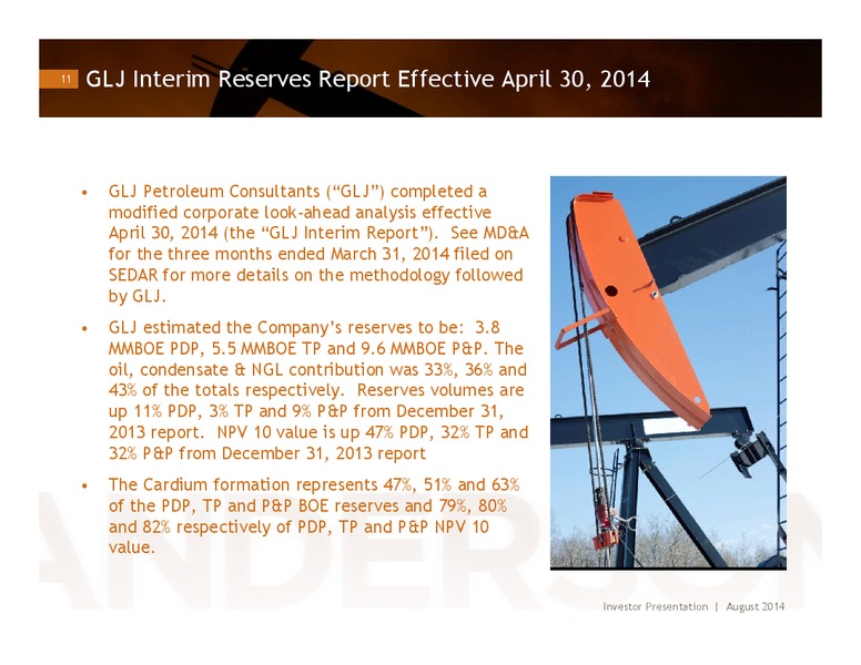 INVESTOR PRESENTATION – Anderson Energy Ltd – slide 10