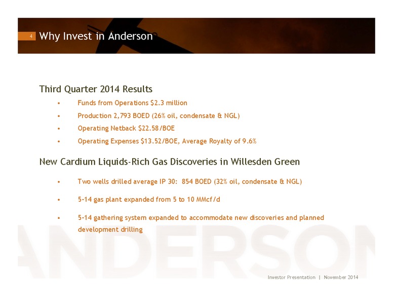 PRESENTATION – Anderson Energy Ltd – slide 3