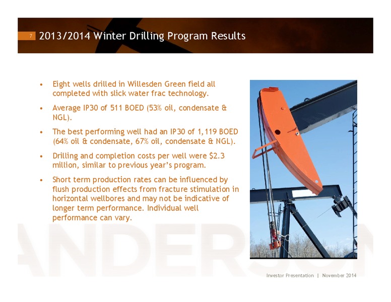 PRESENTATION – Anderson Energy Ltd – slide 6
