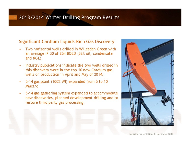PRESENTATION – Anderson Energy Ltd – slide 7