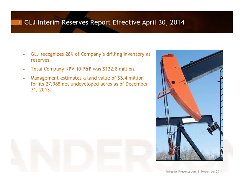 PRESENTATION – Anderson Energy Ltd – slide 12