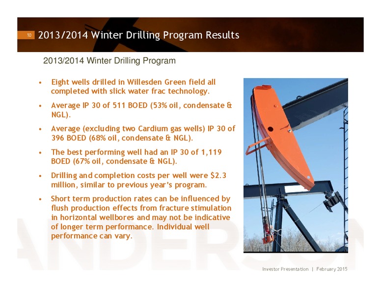 Investor Presentation – Anderson Energy Ltd – slide 9