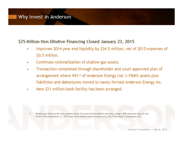 INVESTOR PRESENTATION – Anderson Energy Ltd – slide 3