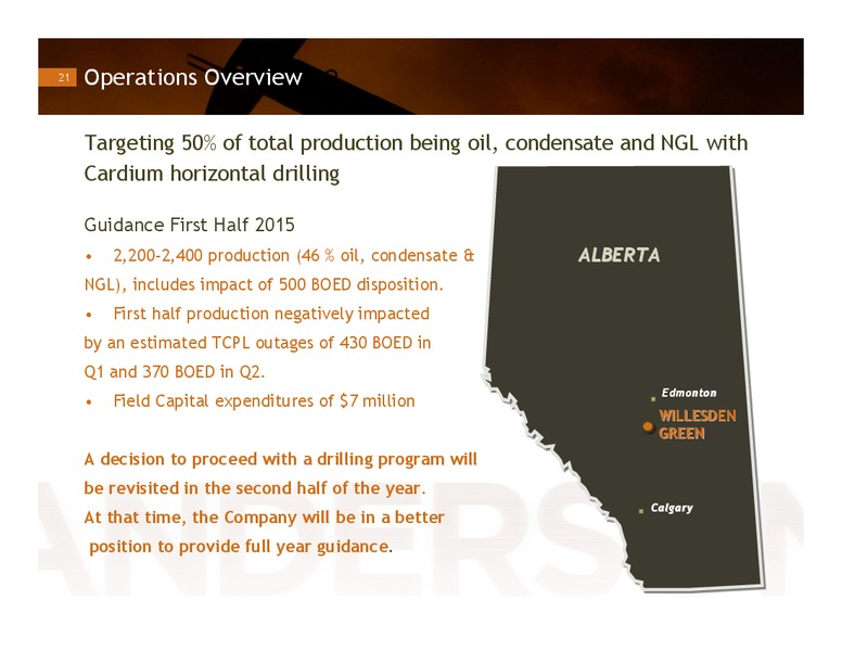 INVESTOR PRESENTATION – Anderson Energy Ltd – slide 20