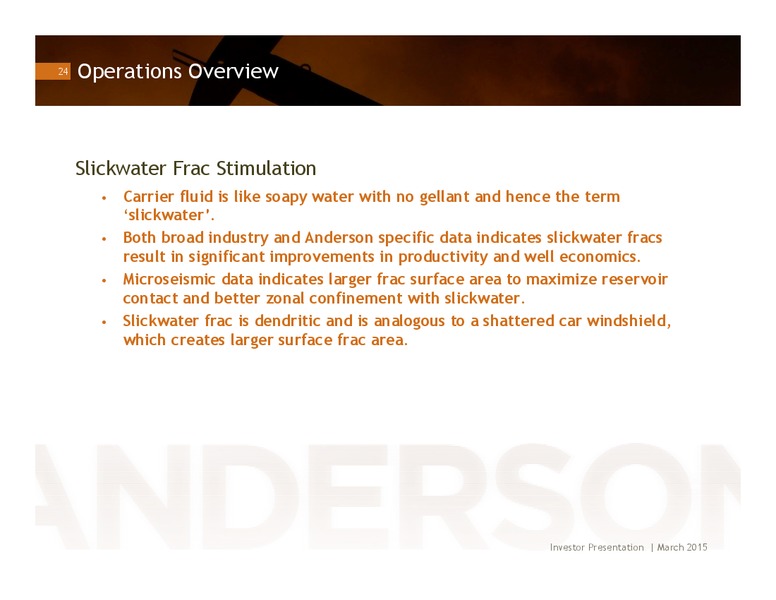 INVESTOR PRESENTATION – Anderson Energy Ltd – slide 23
