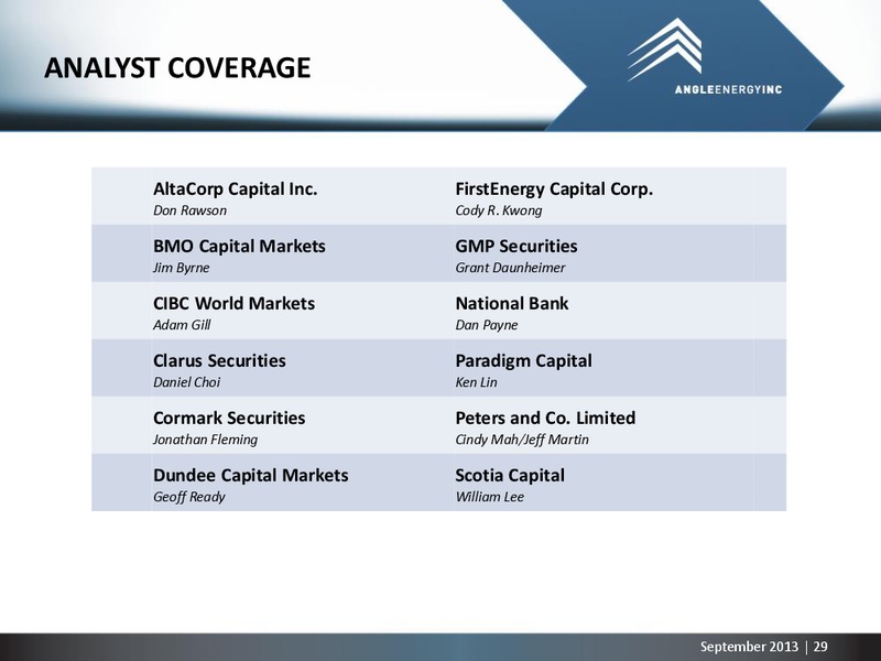 Corporate Presentation – Angle Energy, Inc. – slide 28