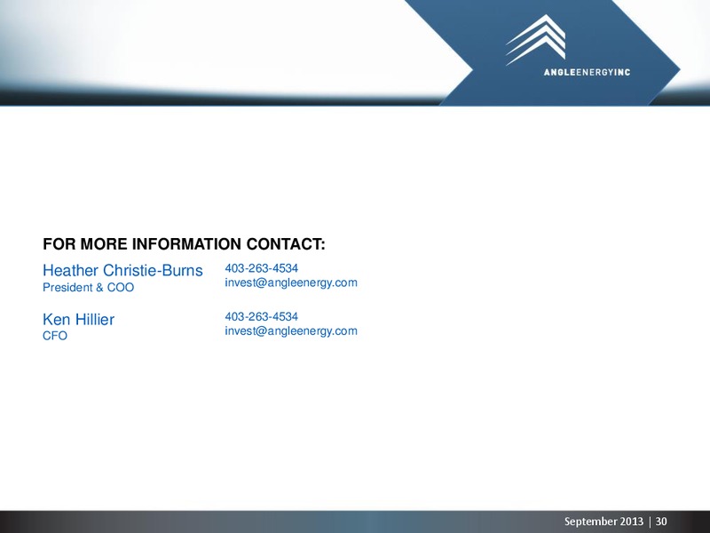 Corporate Presentation – Angle Energy, Inc. – slide 29