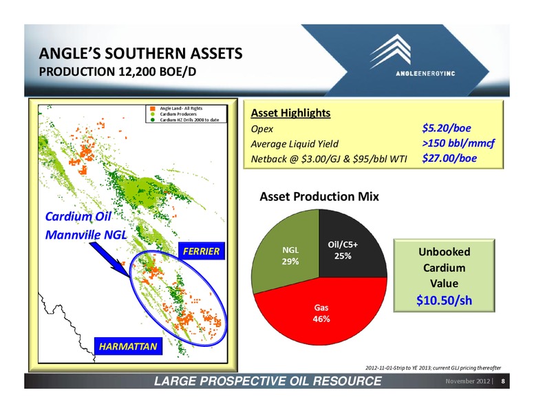 NOVEMBER 2012 CORPORATE PRESENTATION – Angle Energy, Inc. – slide 7