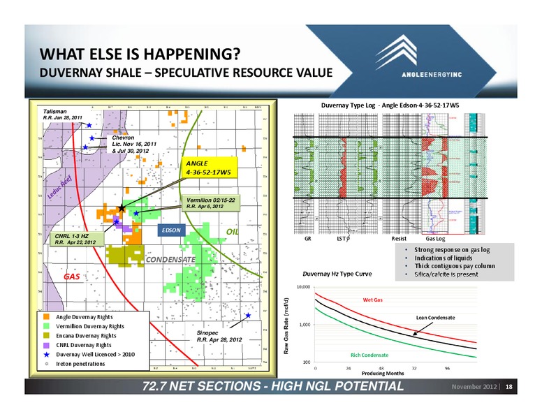 NOVEMBER 2012 CORPORATE PRESENTATION – Angle Energy, Inc. – slide 17