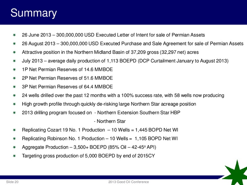 GOOD OIL CONFERENCE – Antares Energy Ltd – slide 19