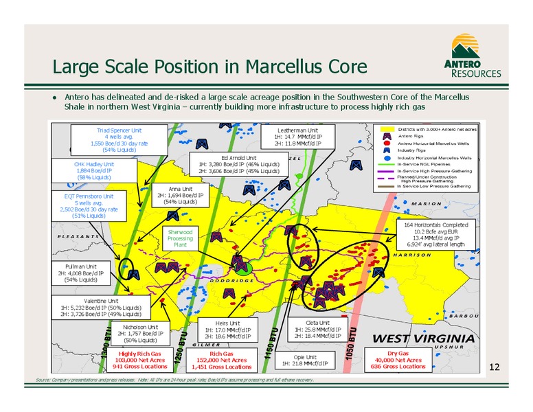 JULY 2013 CORPORATE PRESENTATION – Antero Resources – slide 12