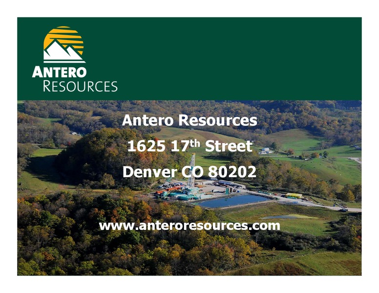 JULY 2013 CORPORATE PRESENTATION – Antero Resources – slide 34