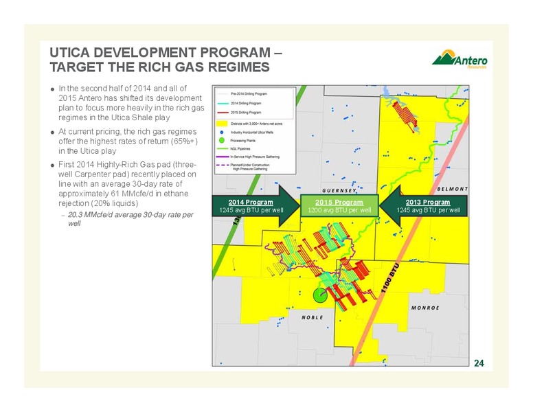 NOVEMBER 2014 COMPANY OVERVIEW – Antero Resources – slide 24