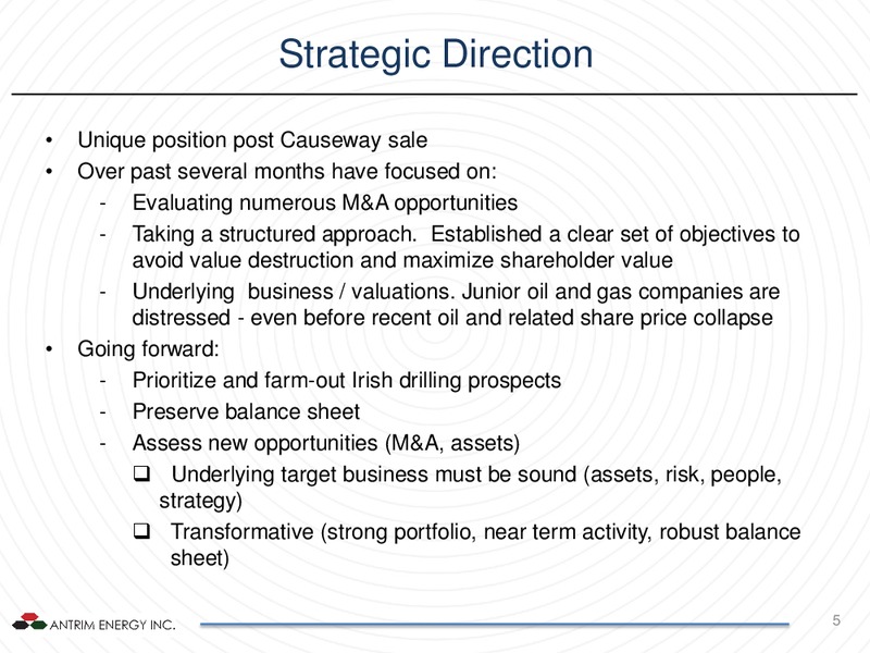 Corporate Presentation – Antrim Energy, Inc. – slide 4