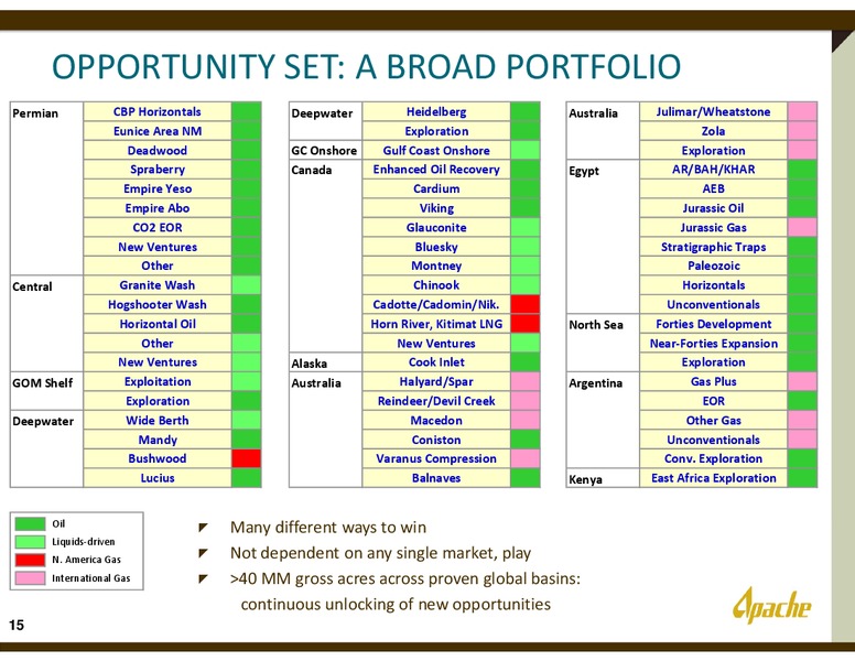 GOLDMANSACHS GLOBAL ENERGY CONFERENCE – Apache Corp – slide 14
