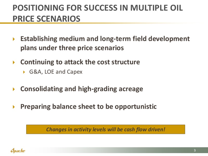 HOWARD WEIL ENERGY CONFERENCE – Apache Corp – slide 3